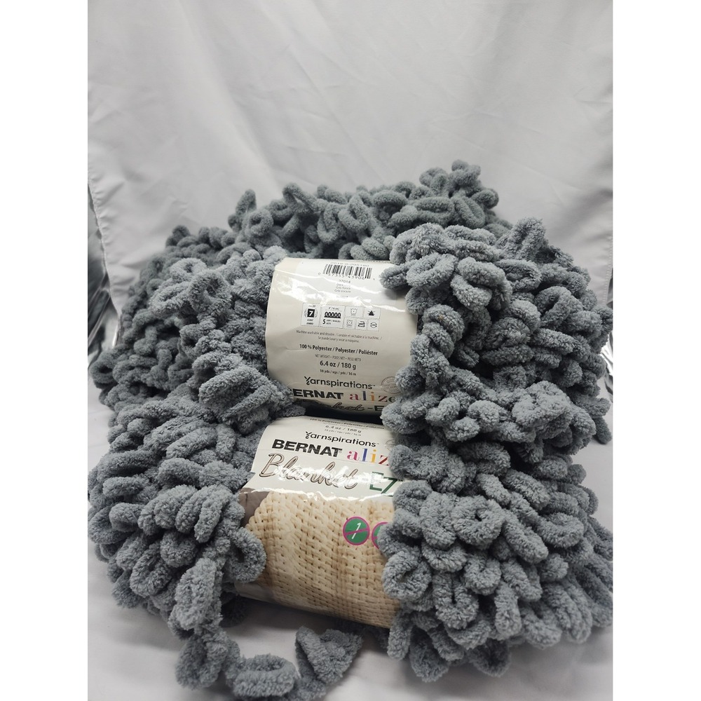 Bernat Alize Blanket EZ Dark Gray Variegated Yarn